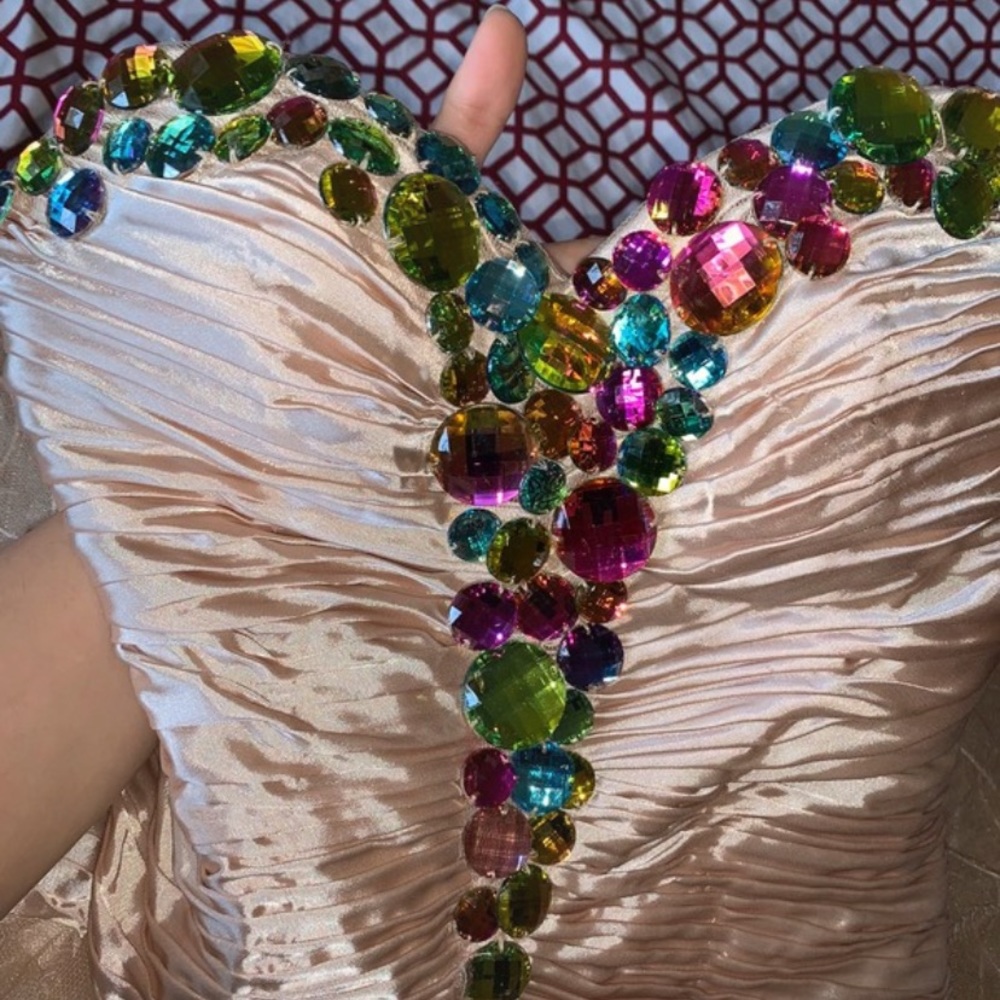 Beige Homecoming Dress